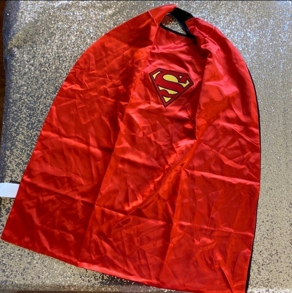 NWT DC Comics Batman Superman Reversable Hero Cape Halloween Costume Cosplay New - Picture 7 of 11